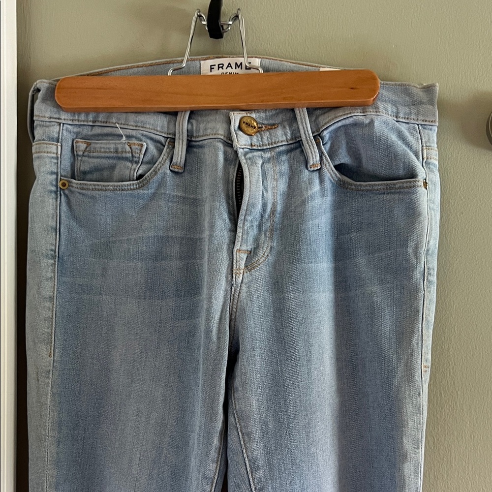 Frame Denim Sky Blue Skinny Jeans